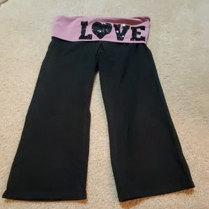 Pink Victorias Secret Crop Yoga Pants
